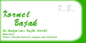 kornel bajak business card