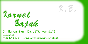 kornel bajak business card